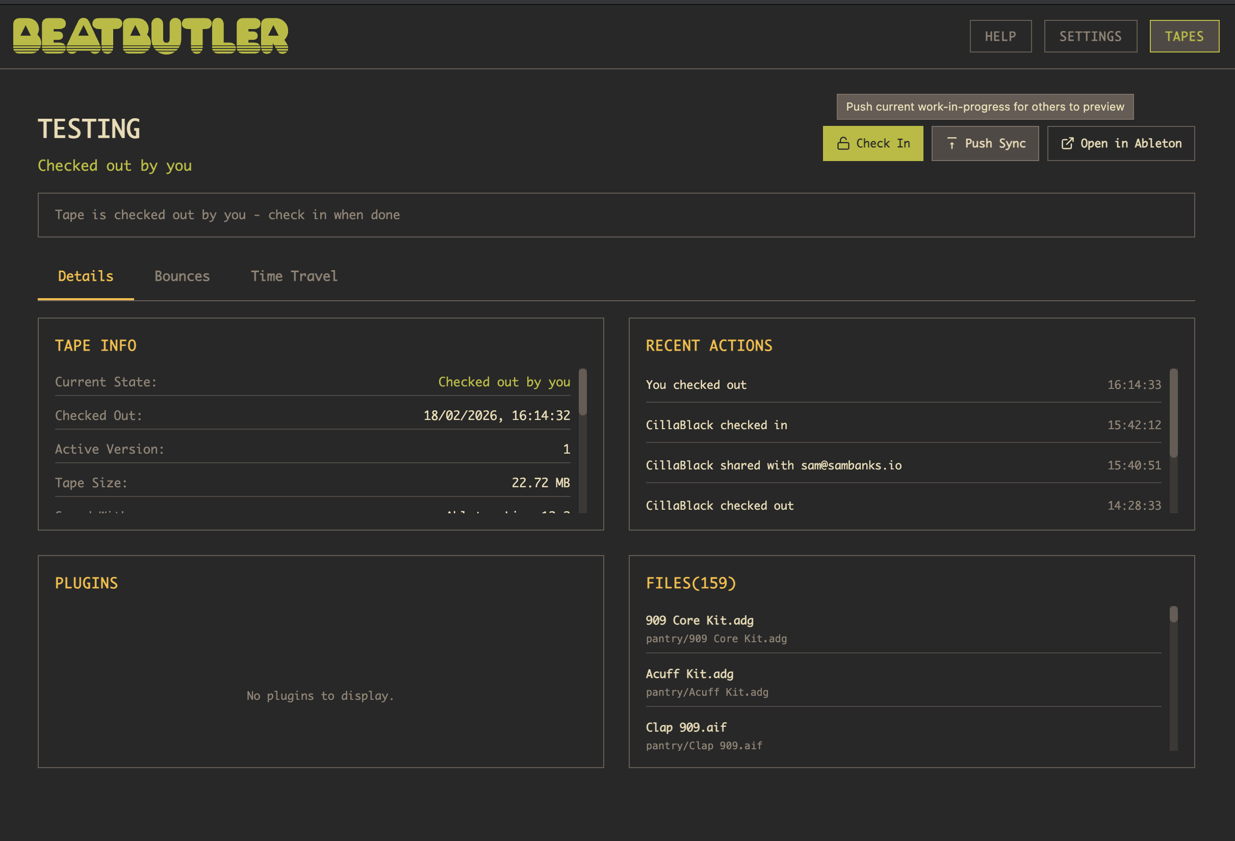 Sync tooltip showing auto-sync status